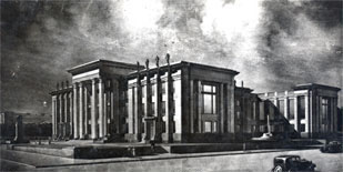 Файл:Проект нового здания библиотеки 1937 года.jpg