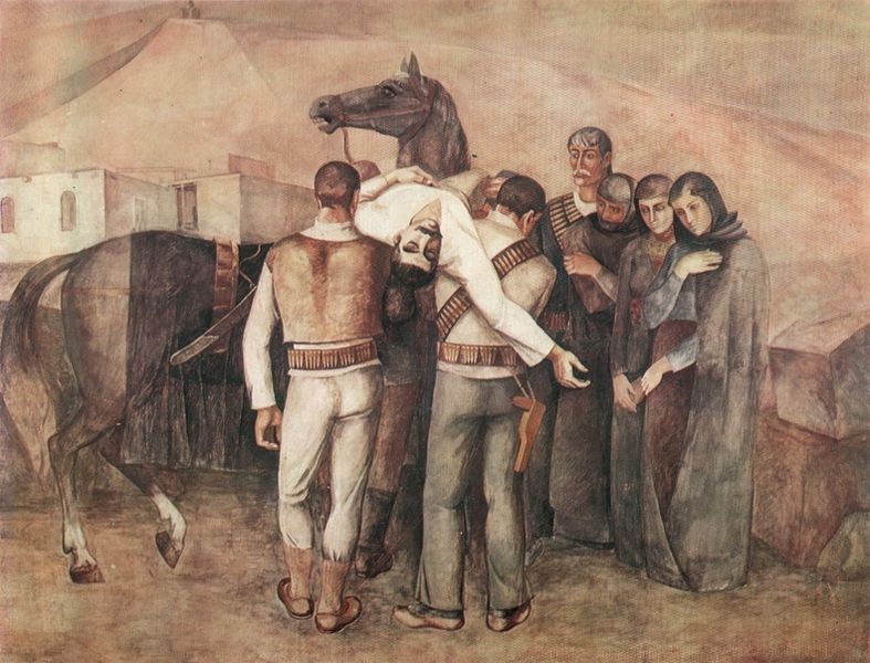 Файл:Мурадян. Сасунцы. Фреска. Правая часть.jpg