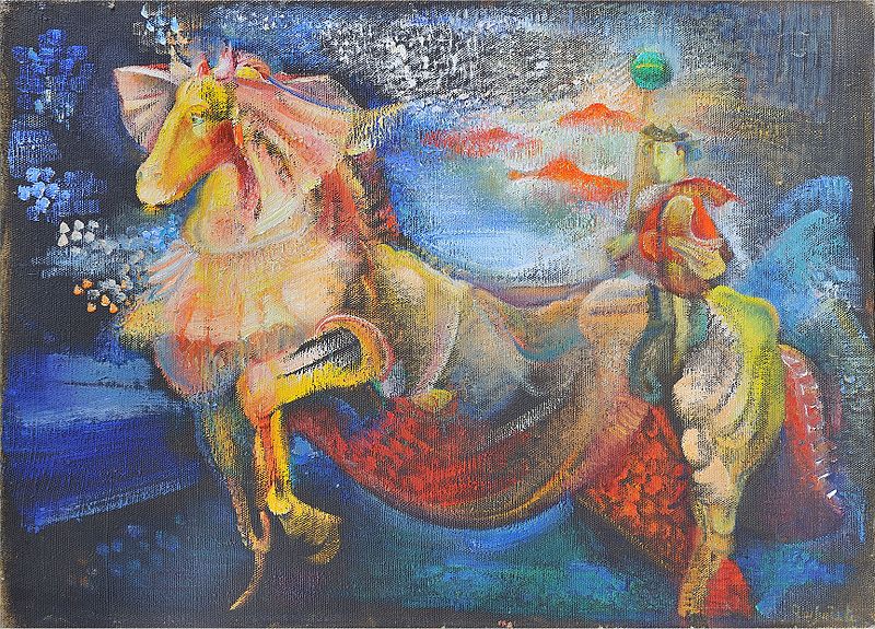 Файл:Армен и его лошадь.1978.55х75.jpg